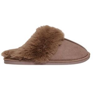Threadbare Womens/Ladies Solace Suede Mule Slippers / Mink